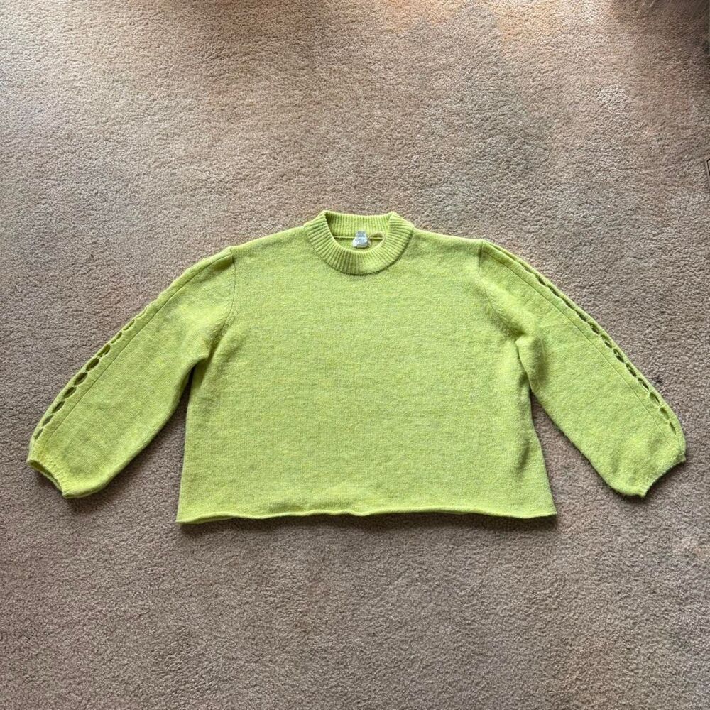World Market Green Knit Sweater OS